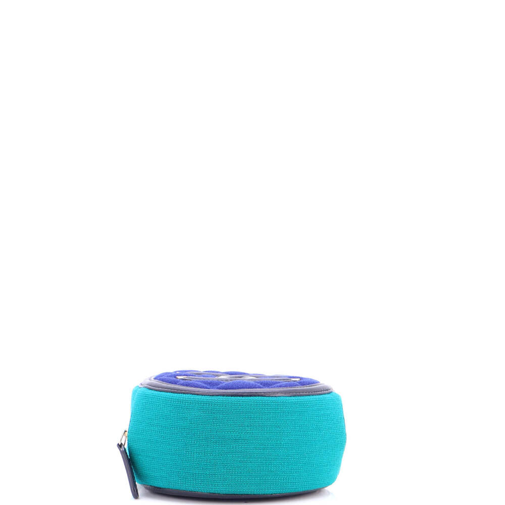 Chanel Mini Filigree Round Clutch with Chain Quilted Jersey with Lambskin - Picture 4 of 5